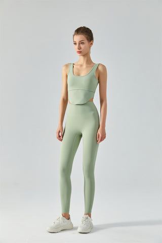 U Neck Backless Cut Out Yoga Tank Top