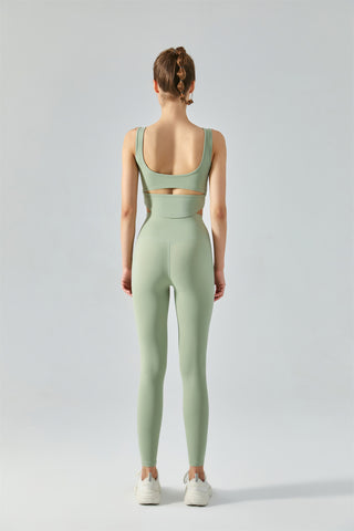 U Neck Backless Cut Out Yoga Tank Top