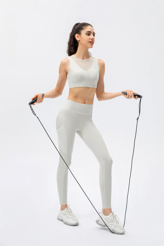 Sports Bra & Leggings Set- Peach