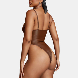 Leather Cami Bodysuit