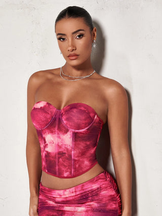 Tie Dye Bustier Tube Top