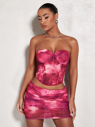Tie Dye Bustier Tube Top
