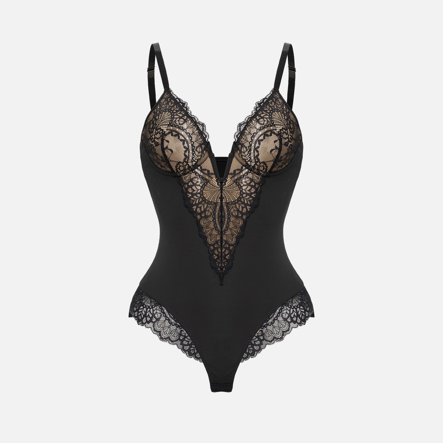 Lace Deep-V Neck Shapewear