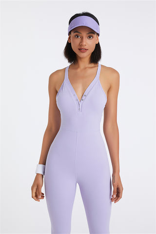 V-neck Backless Jumpsuit