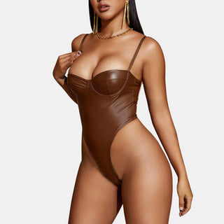 Leather Cami Bodysuit