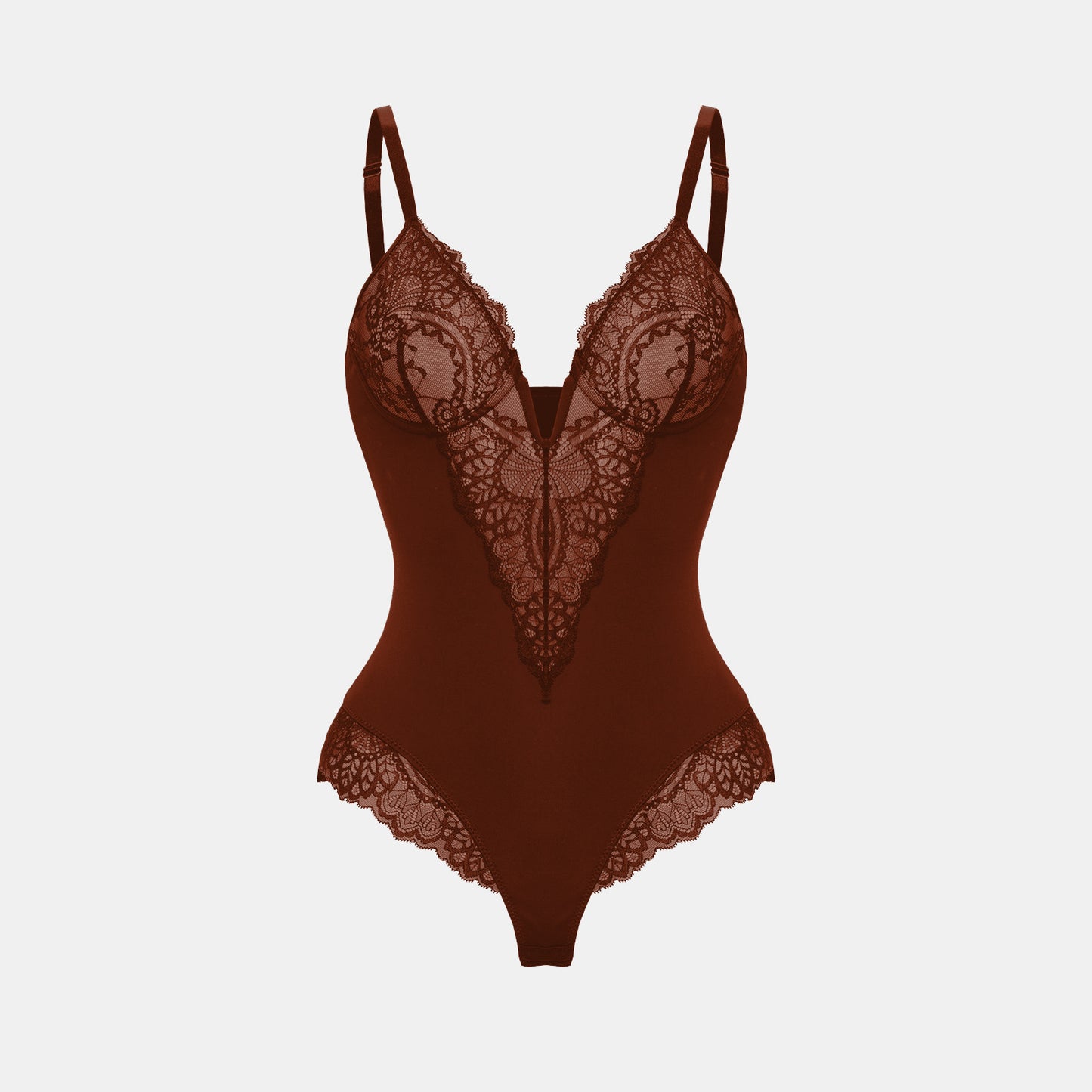 Lace Deep-V Neck Shapewear