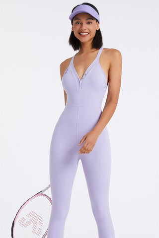 V-neck Backless Jumpsuit