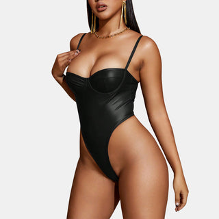 Leather Cami Bodysuit