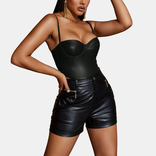 Leather Cami Bodysuit