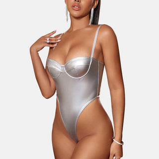 Leather Cami Bodysuit
