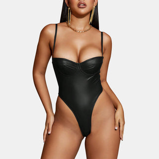 Leather Cami Bodysuit