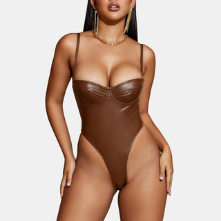 Leather Cami Bodysuit
