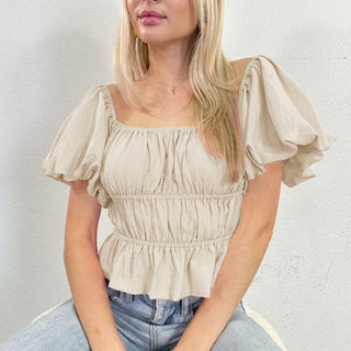 Off Shoulder Short Sleeve Top