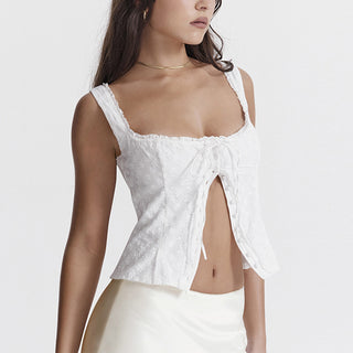 White Crop Cami Top