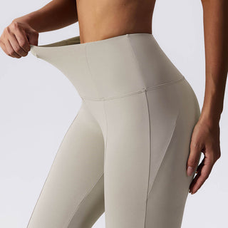 Cropped Workout Tank Top & Flare Leggings Set