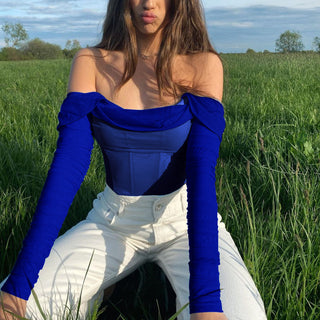 Off The Shoulder Mesh Corset
