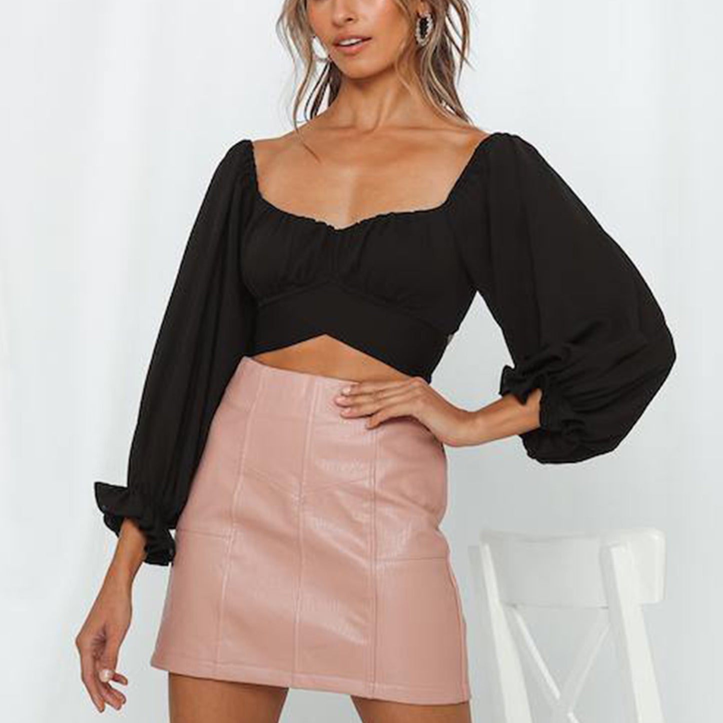 Off Shoulder Long Sleeve Top