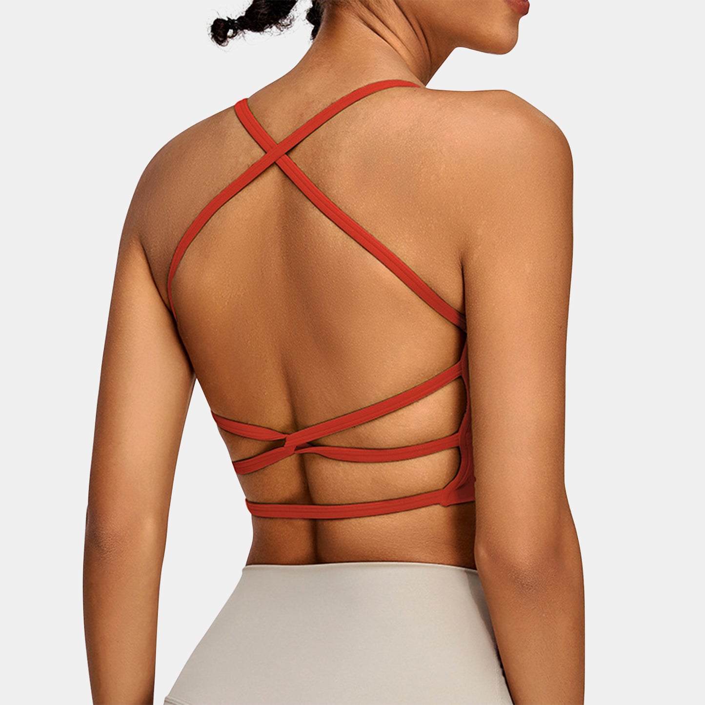 Crisscross Backless Sports Bra - Rochelle