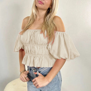 Off Shoulder Short Sleeve Top