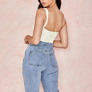 Lemon Floral Corset