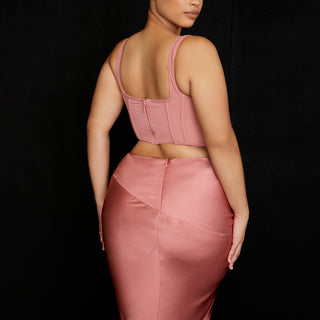 Square Neck Mesh Corset