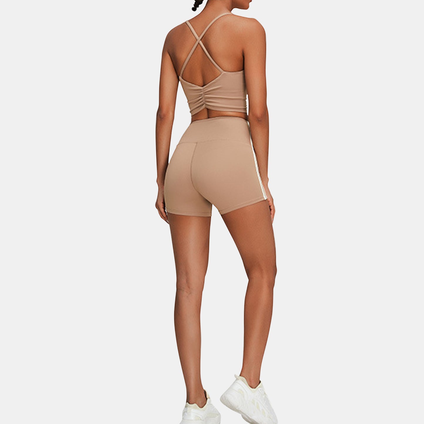 Crisscross Backless Sports Bra - Mertise