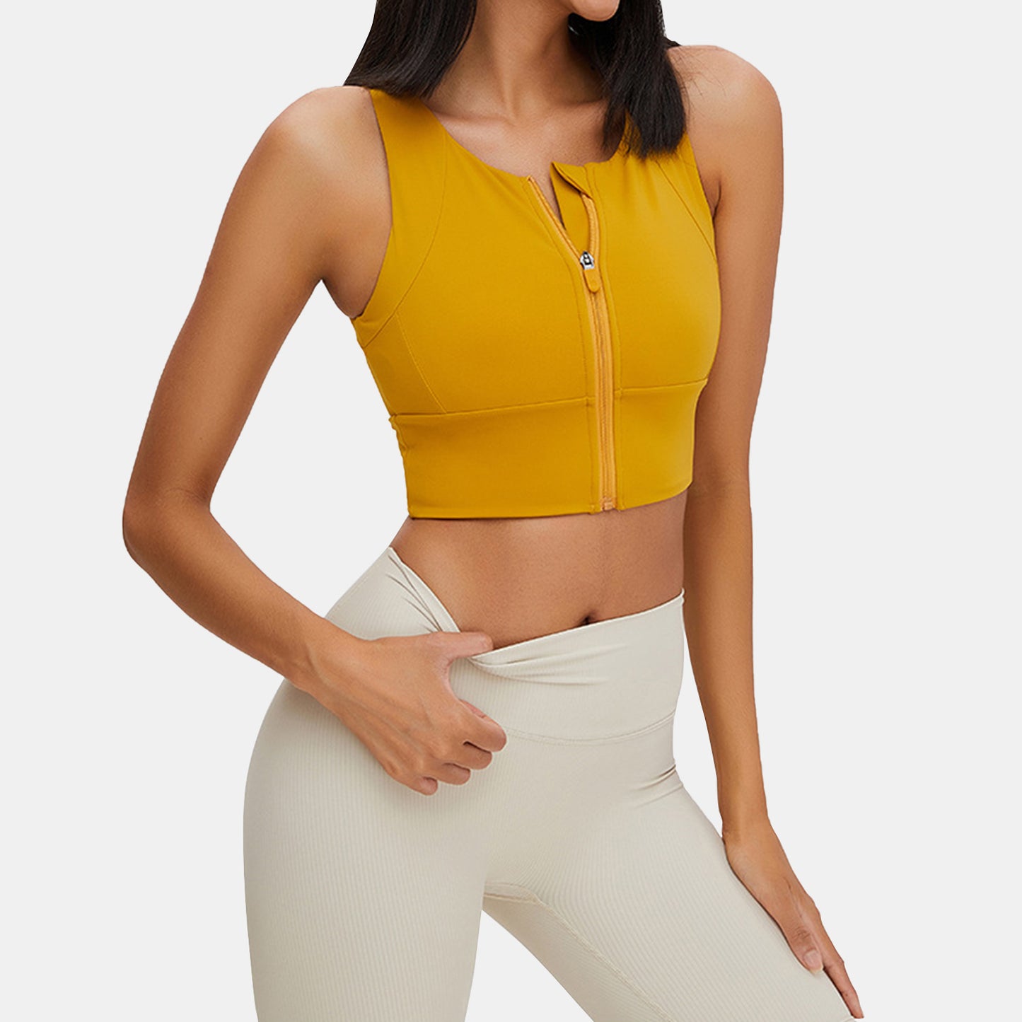 Zipper Yoga Tank Top - Rowina