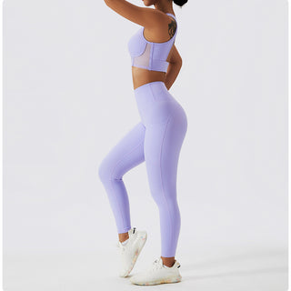 Sweetheart Neck Sports Bra & Leggings Set