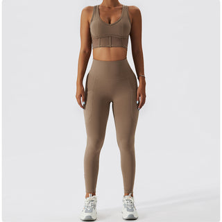 Sweetheart Neck Sports Bra & Leggings Set