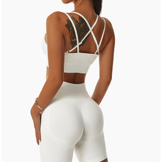 Double Straps Crisscross Yoga Bra