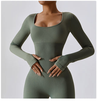 Seamless Long Sleeve Yoga Jumpsuit