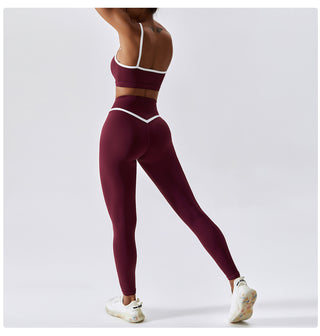 Color Block Sports Bra & Leggings Set
