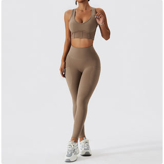 Sweetheart Neck Sports Bra & Leggings Set