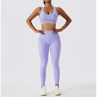 Sweetheart Neck Sports Bra & Leggings Set