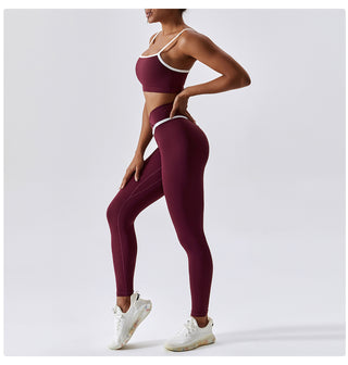 Color Block Sports Bra & Leggings Set