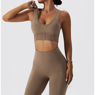 Sweetheart Neck Sports Bra & Leggings Set