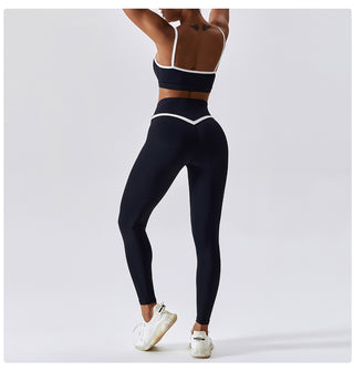 Color Block Sports Bra & Leggings Set