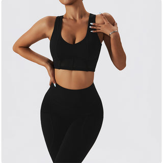 Sweetheart Neck Corset Backless Sports Bra