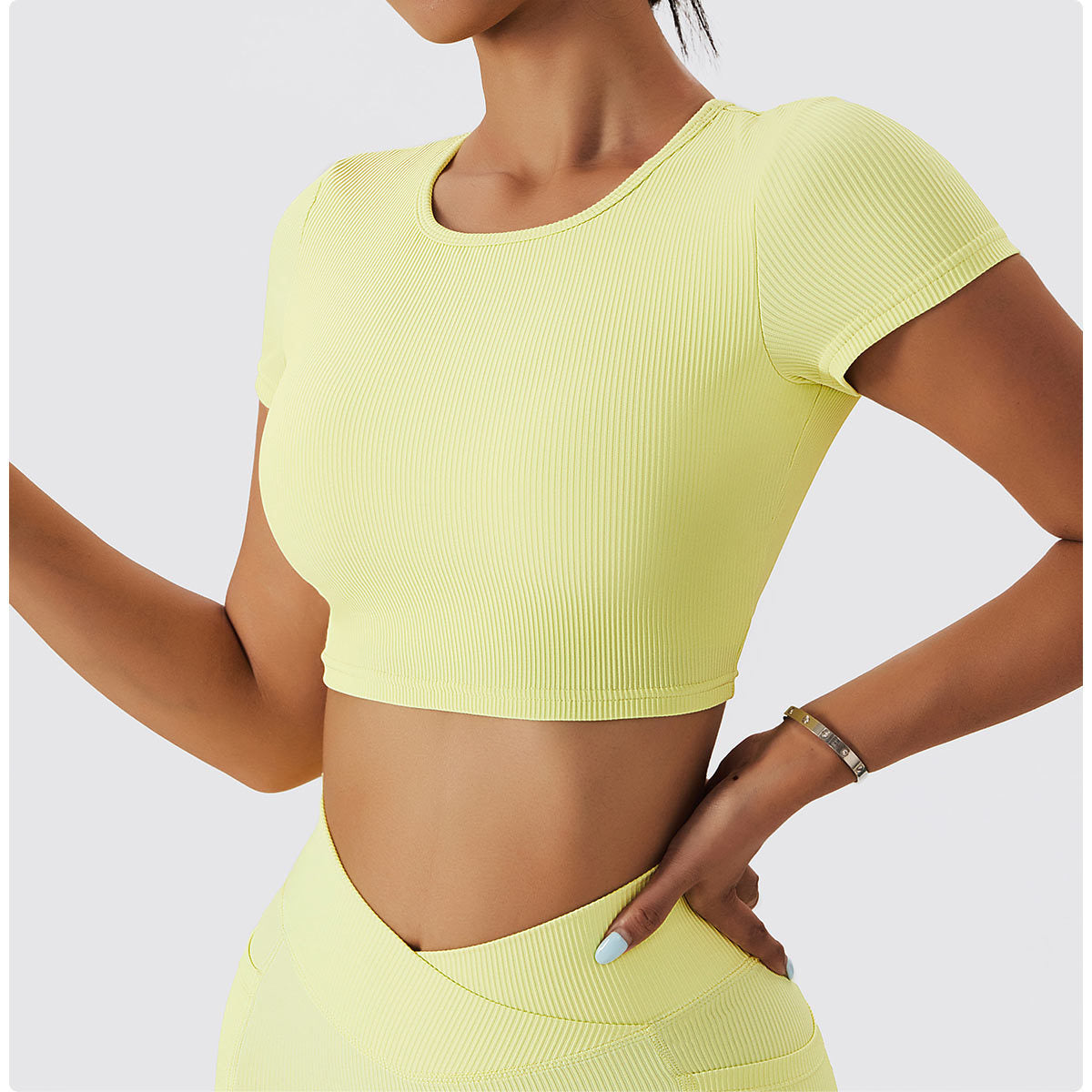 Short Sleeve Backless Top