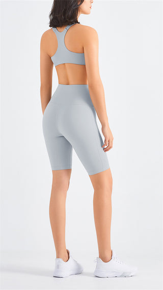 Zip Front Adjustable Straps Sports Bra
