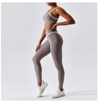Color Block Sports Bra & Leggings Set