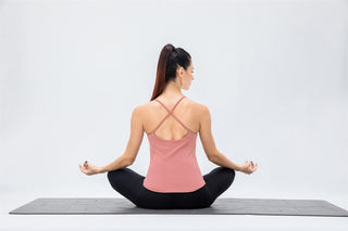 Spaghetti Strap Ruched Crisscross Tank Top