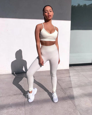 Seamless Gym Yoga Set Sports Bra & Leggings for Women