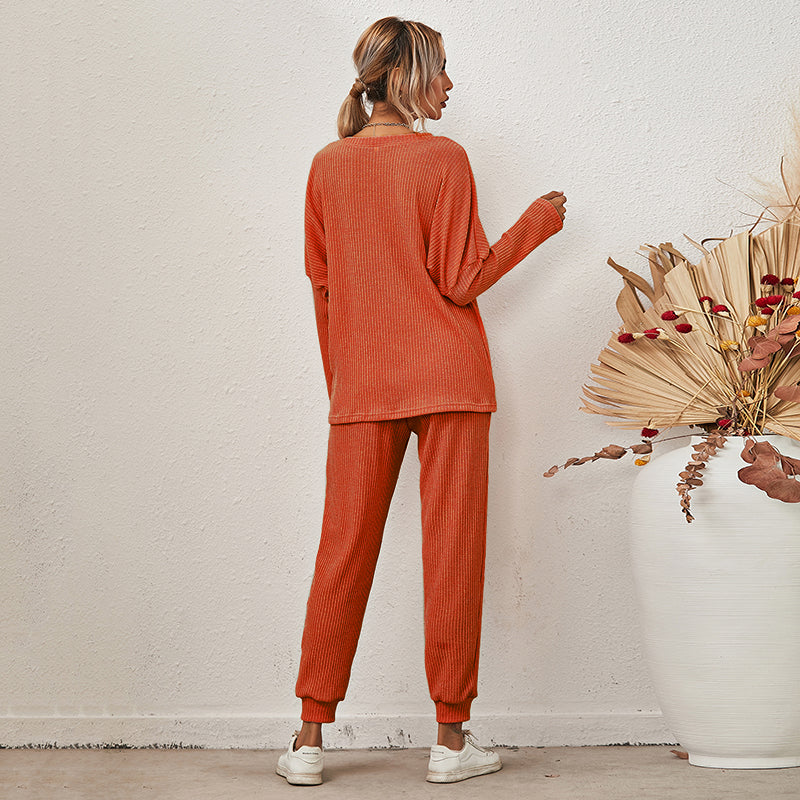Loose Long Sleeve & Pants Lounge Set