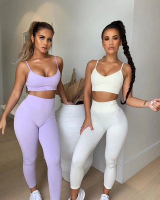 Seamless Gym Yoga Set Sports Bra & Leggings for Women