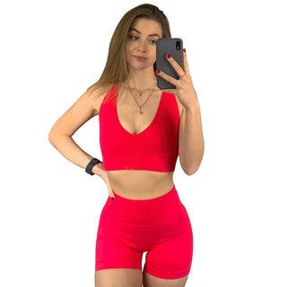 Workout Sets Seamless Sports Bra & Shorts