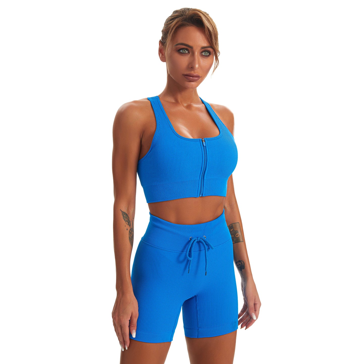Seamless Gym Yoga Set Tank Top & Shorts