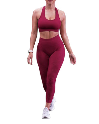 Workout Sets Seamless Sports Bra & Leggings Floral Print