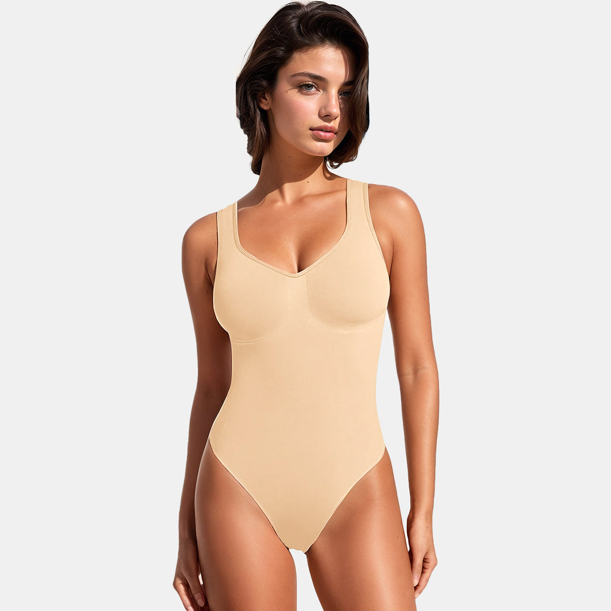Wide Strap Seamless Sculpt Thong Bodysuit