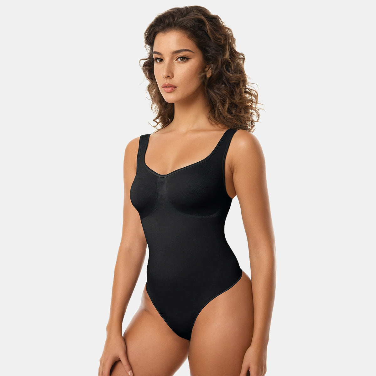 Wide Strap Seamless Sculpt Thong Bodysuit
